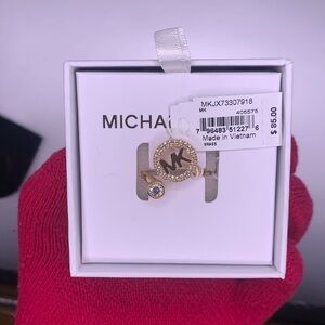 Michael Kors RoseGold Tone Crystal Ring